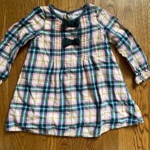 Mini Boden Plaid Toddler Dress 2/3